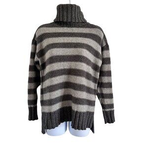 Toad Co sweater Women's size XS knit longsleeve gray stripes